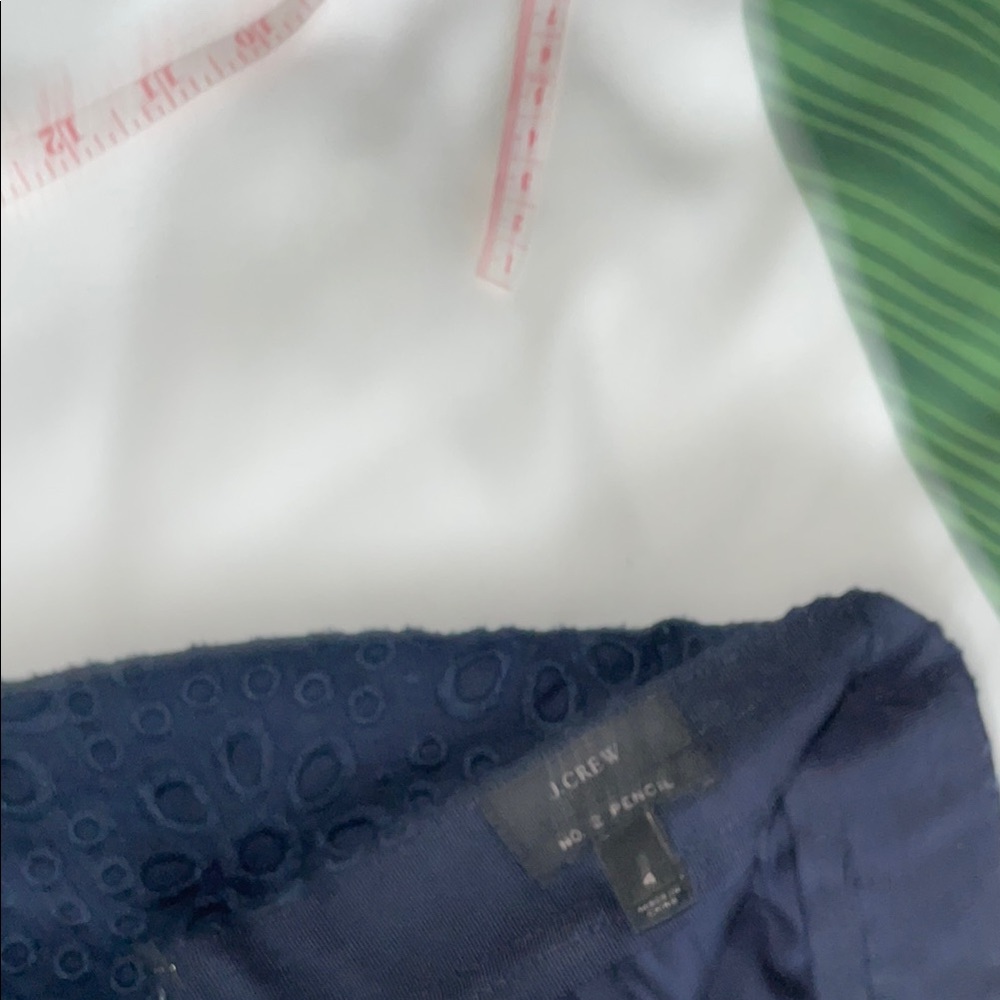 J Crew Blue Knee-Length Pencil Skirt - Picture 6 of 8